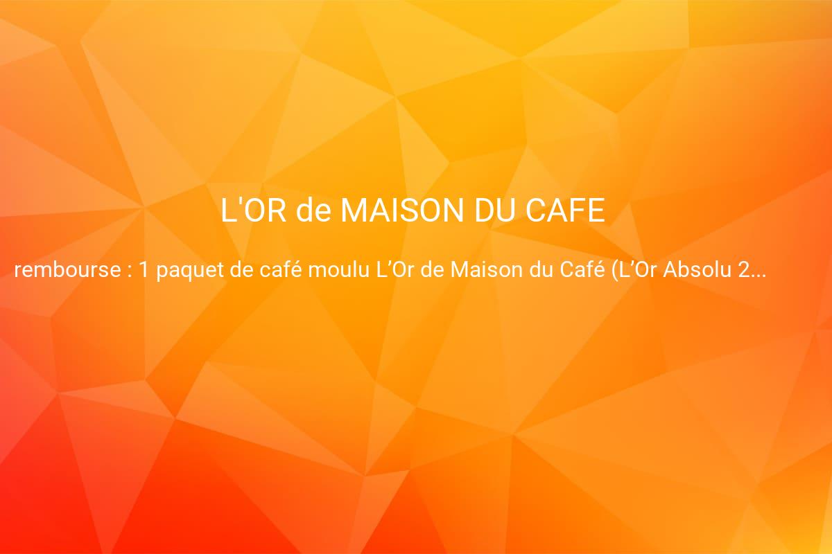 jeux concours MAISON DU CAFE 