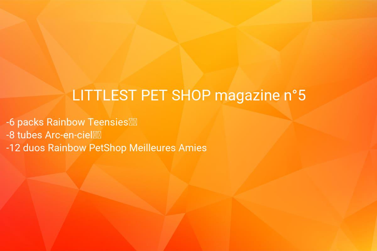 jeux concours LITTLEST PET SHOP