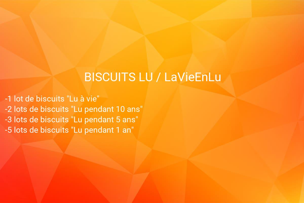 jeux concours BISCUITS LU