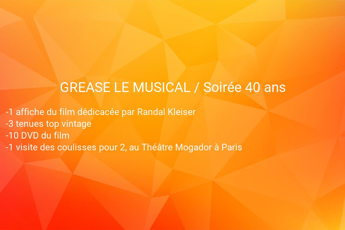 jeux concours GREASE LE MUSICAL
