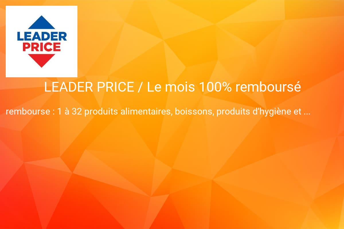 jeux concours LEADER PRICE