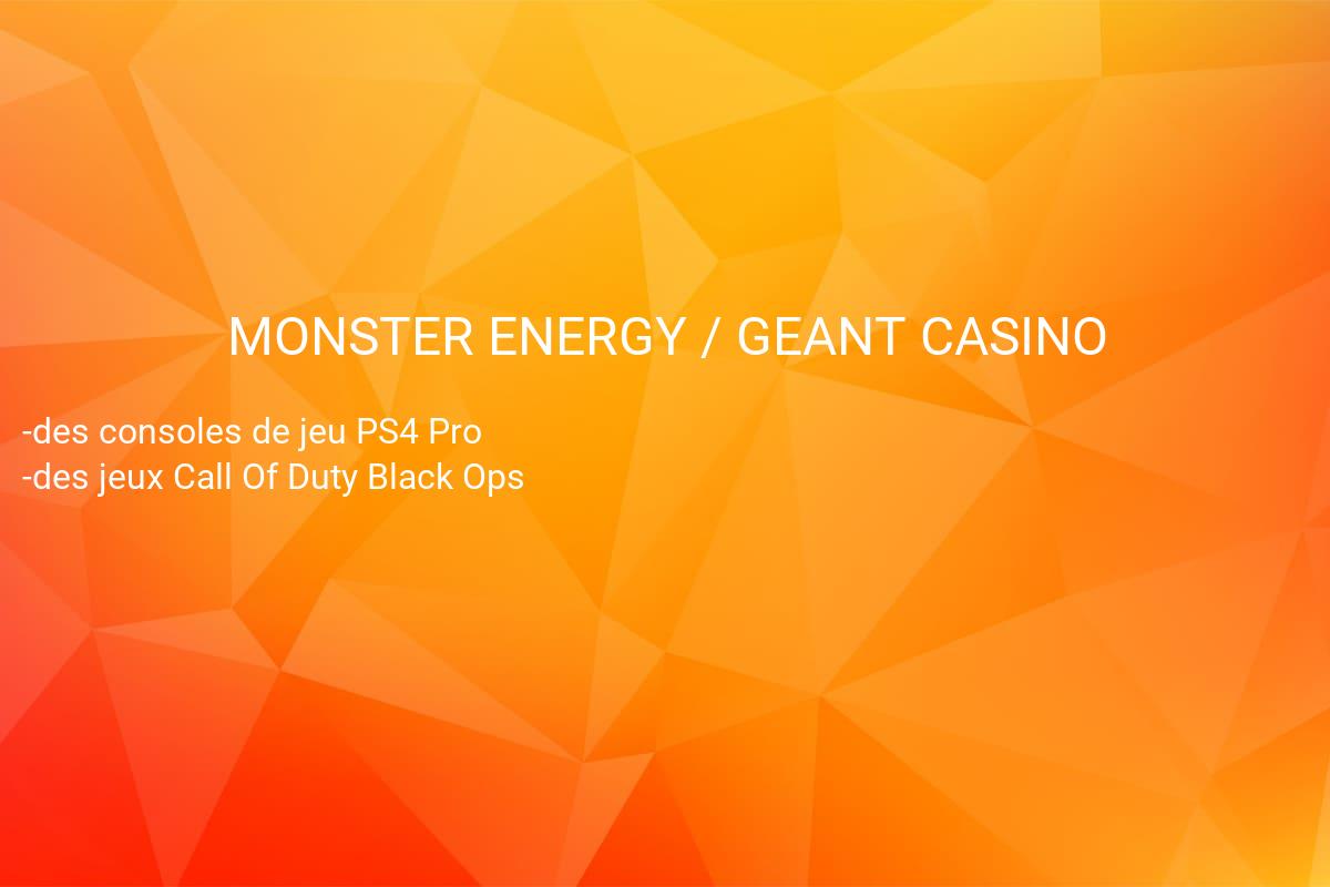 jeux concours MONSTER ENERGY