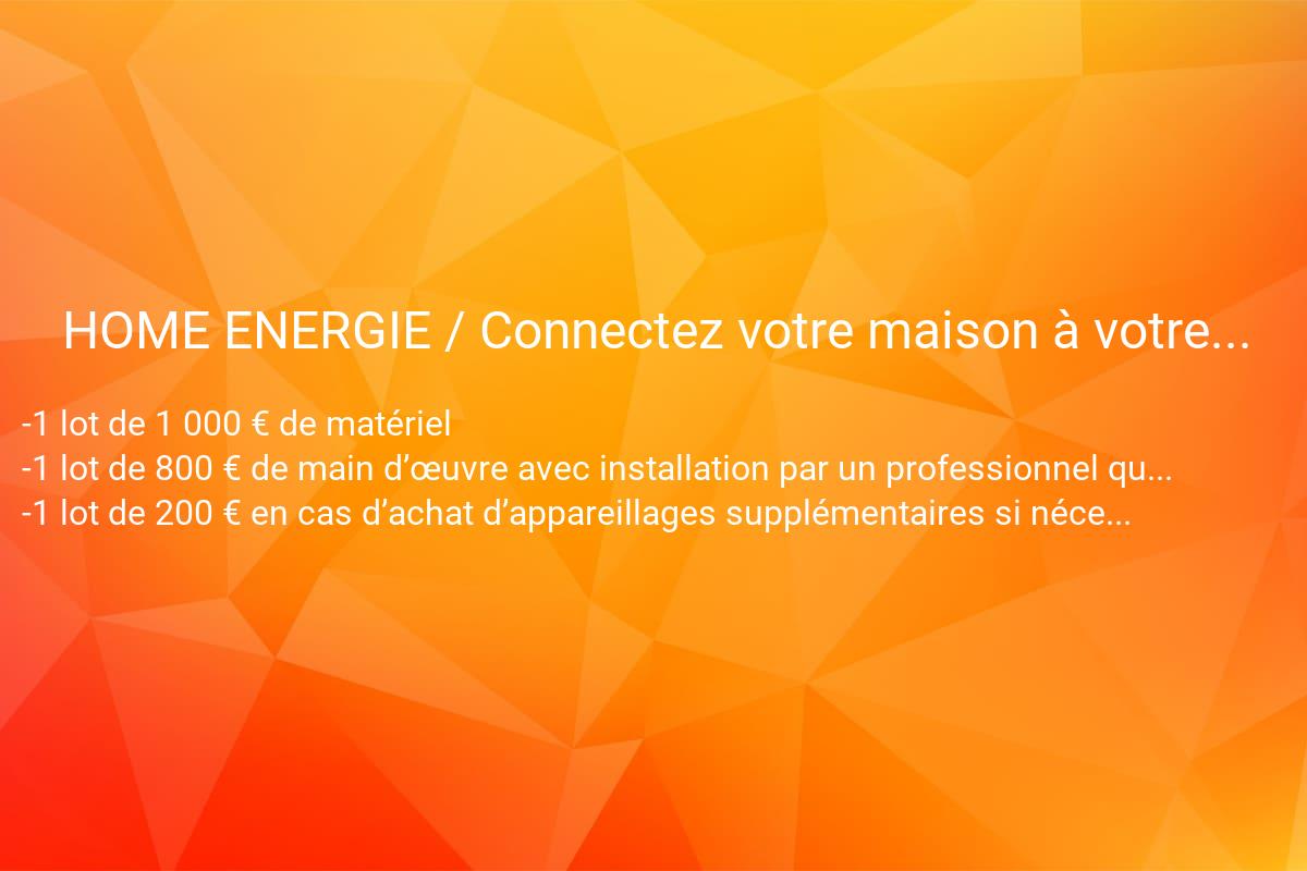 jeux concours HOME ENERGIE