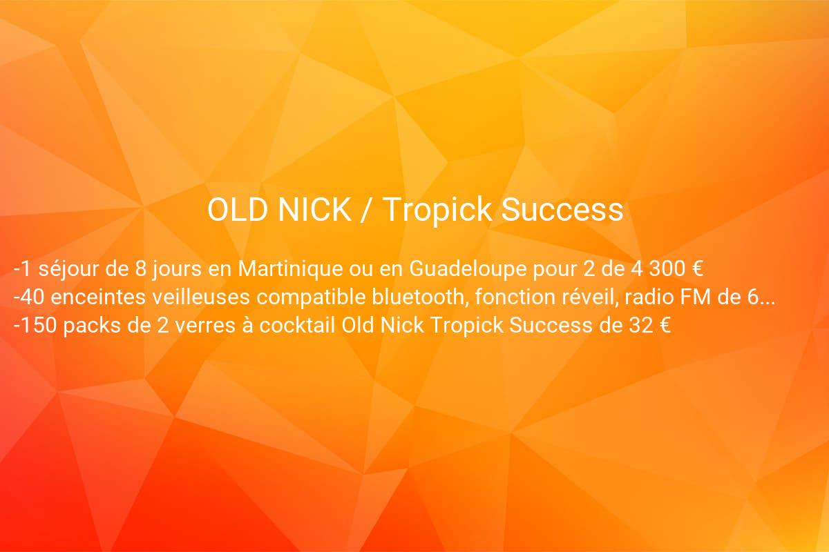 jeux concours OLD NICK