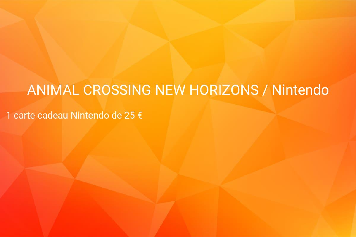 jeux concours ANIMAL CROSSING NEW HORIZONS