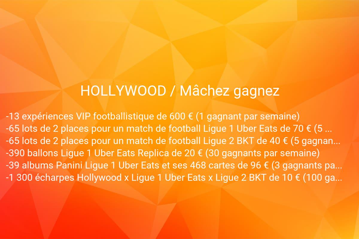 jeux concours HOLLYWOOD
