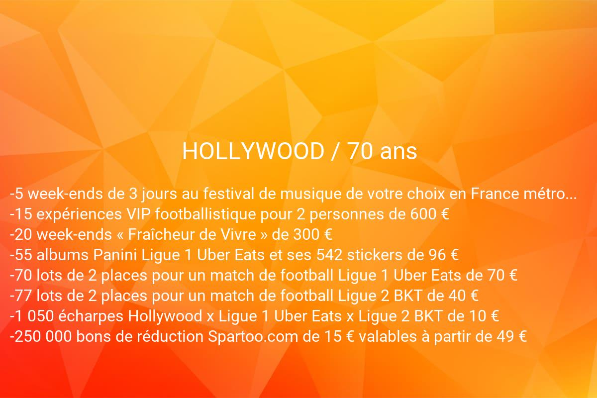 jeux concours HOLLYWOOD