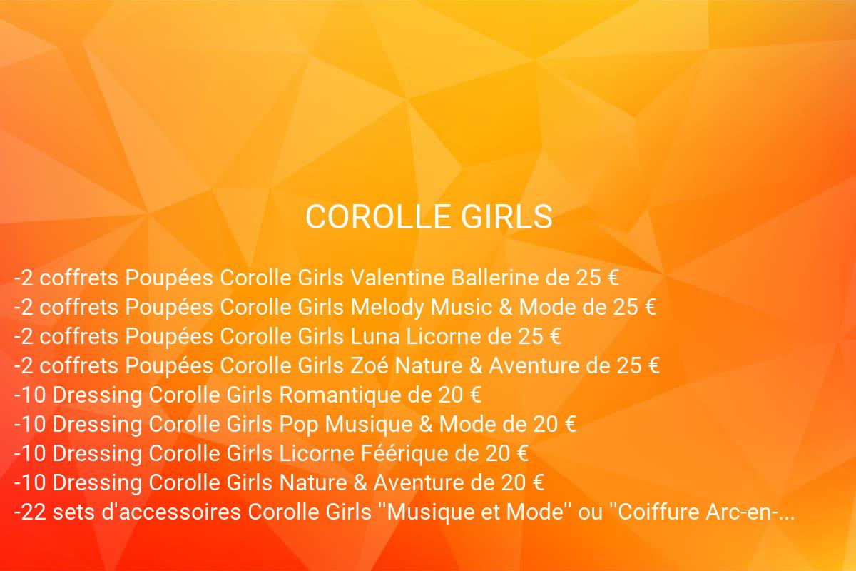 jeux concours COROLLE