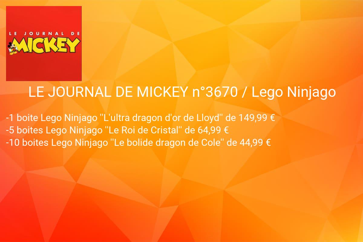 jeux concours LE JOURNAL DE MICKEY