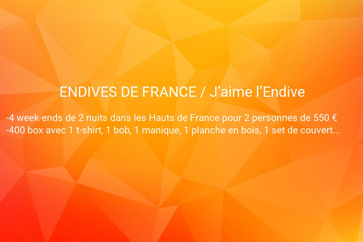 jeux concours ENDIVES DE FRANCE