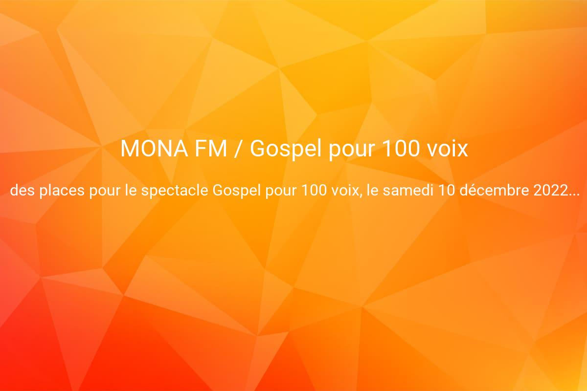 jeux concours MONA FM