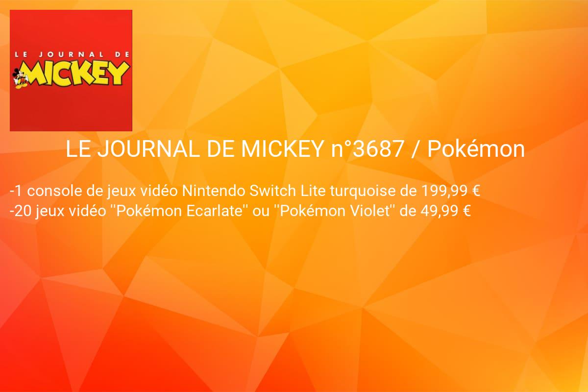jeux concours LE JOURNAL DE MICKEY