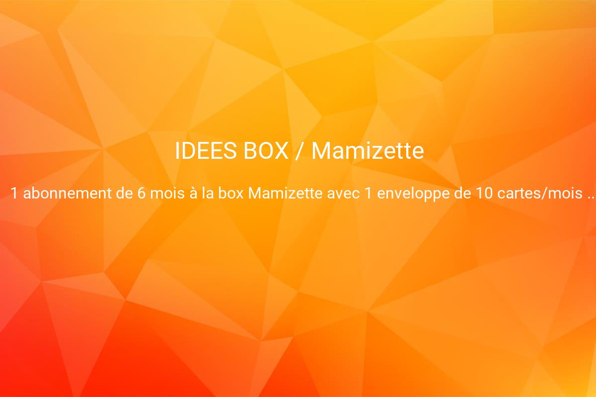 jeux concours IDEES BOX