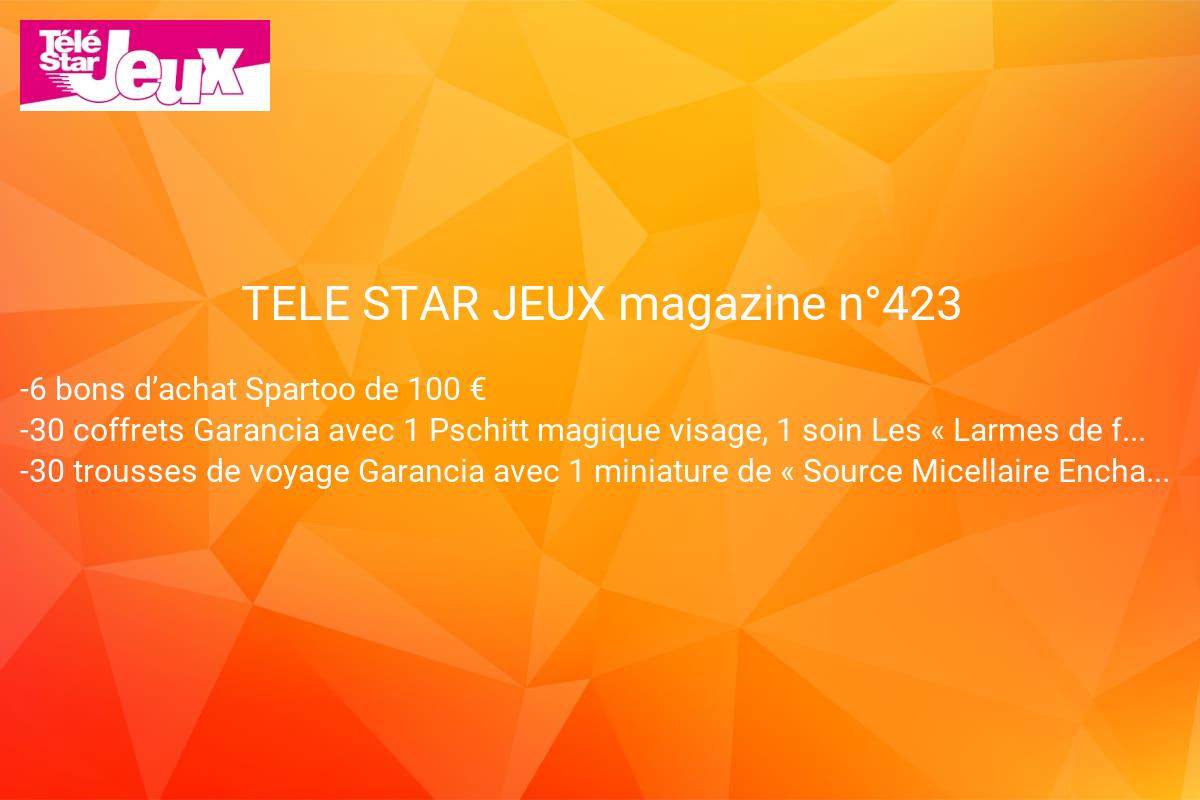 jeux concours TELE STAR JEUX