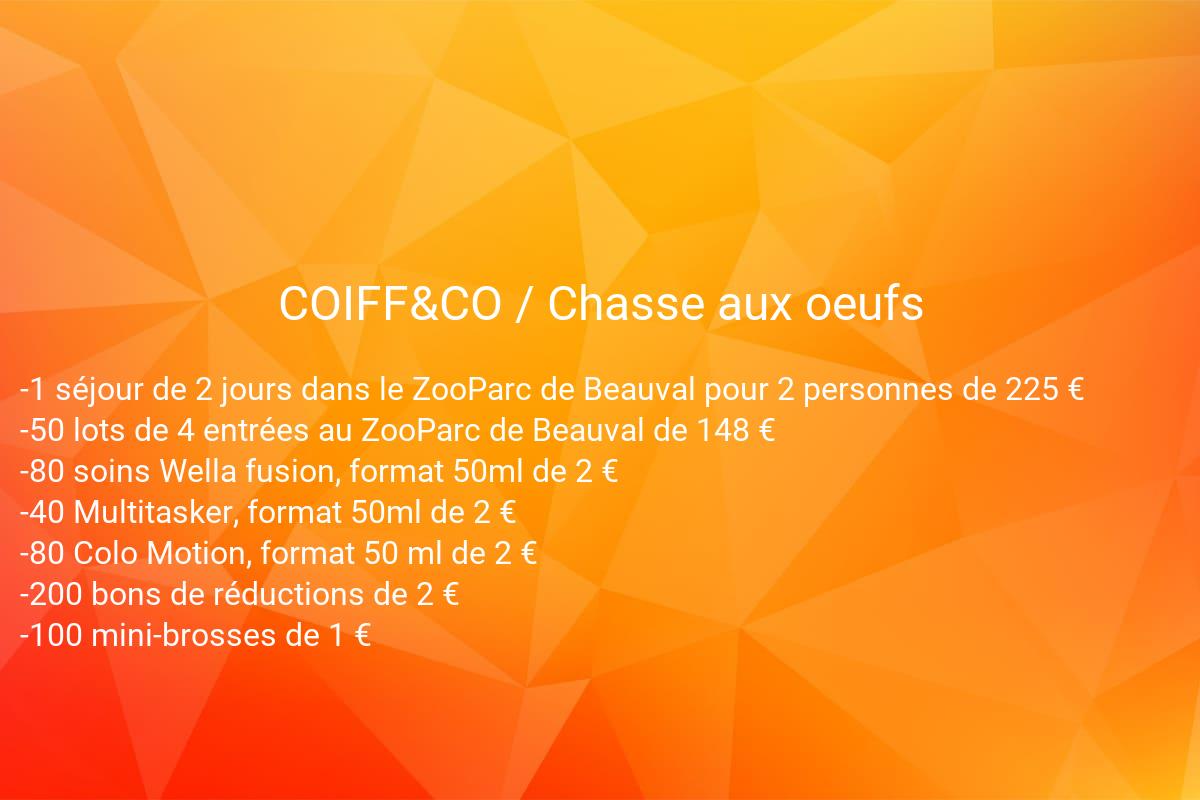 jeux concours COIFF AND CO
