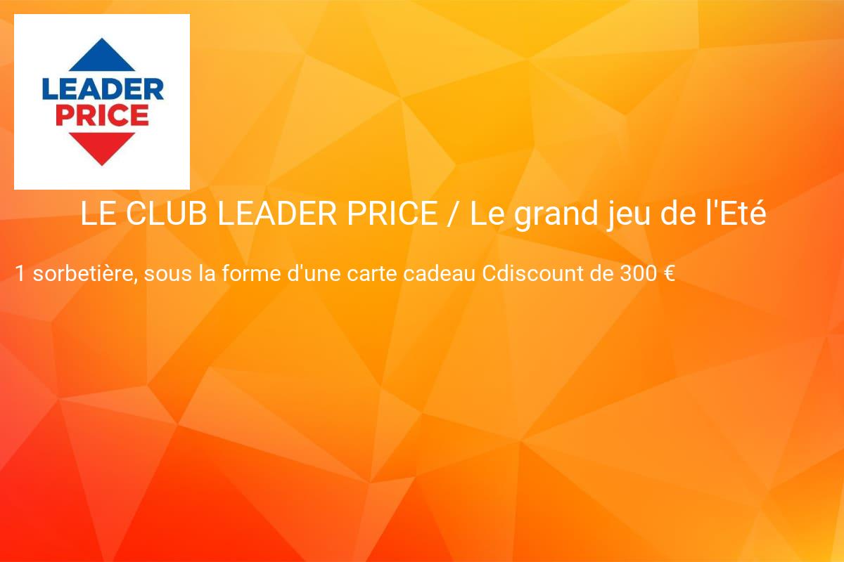 jeux concours LEADER PRICE