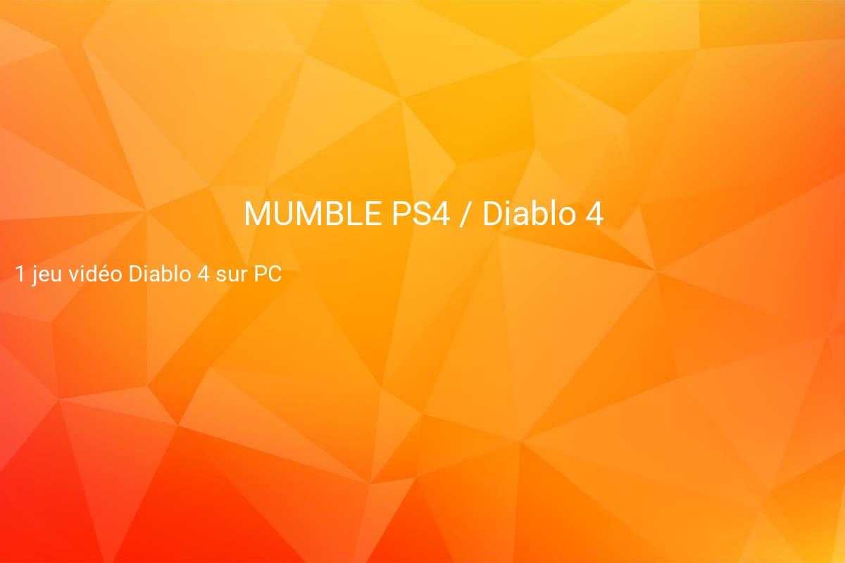 jeux concours MUMBLE PS4