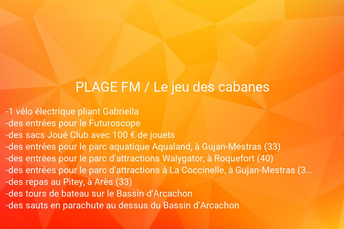 jeux concours PLAGE FM