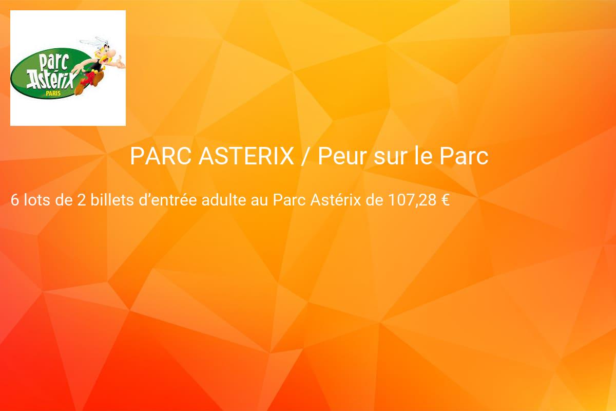 jeux concours PARC ASTERIX