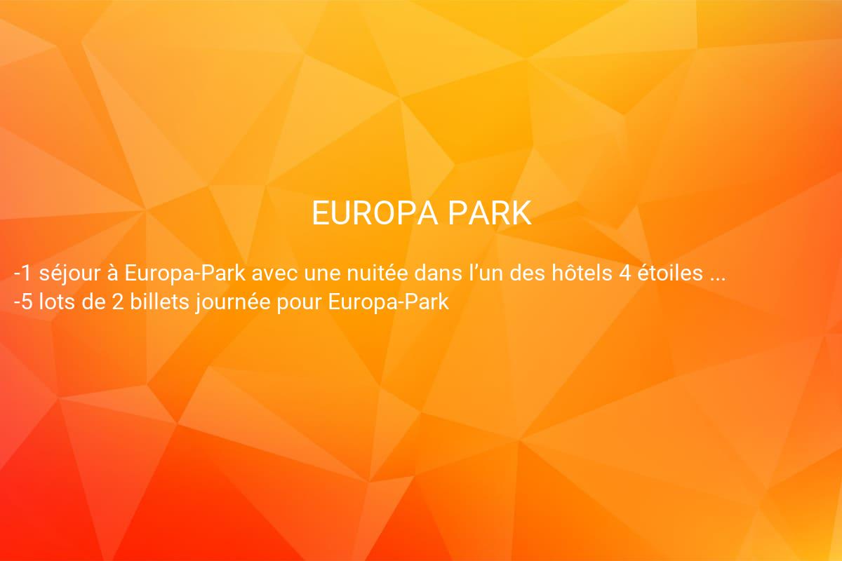 jeux concours EUROPA PARK