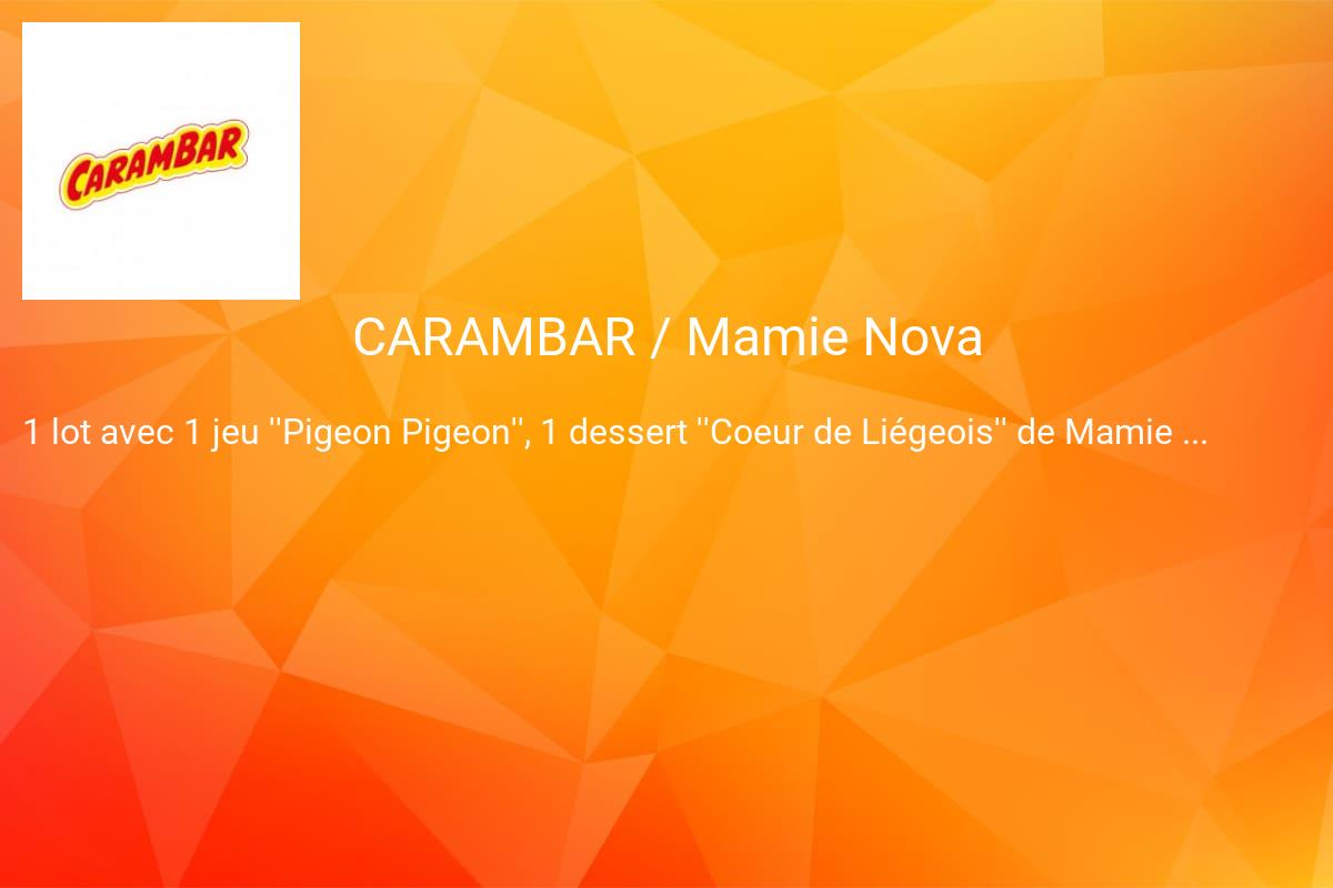 jeux concours CARAMBAR