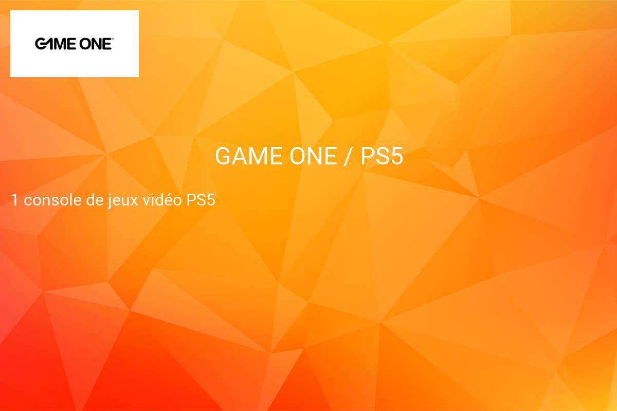 jeux concours GAME ONE