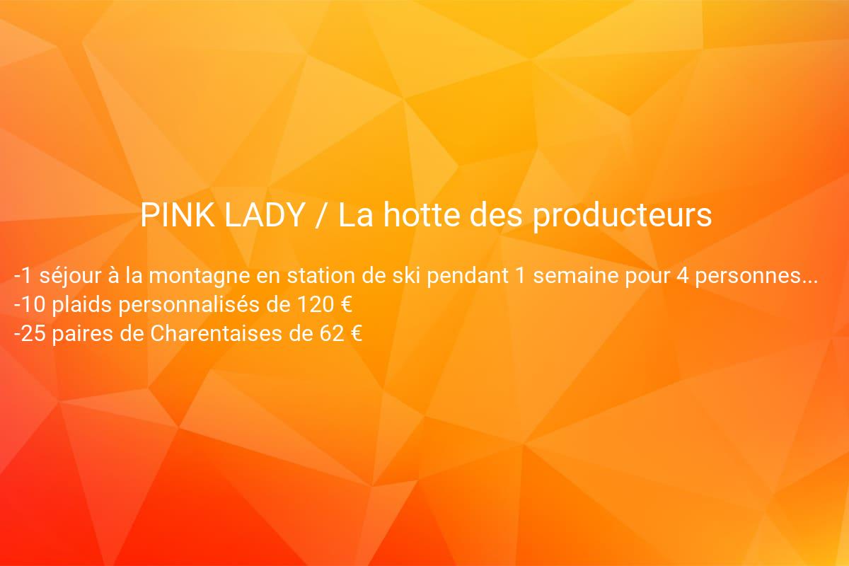 jeux concours PINK LADY