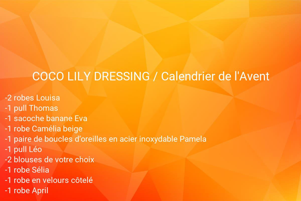 jeux concours COCO LILY DRESSING