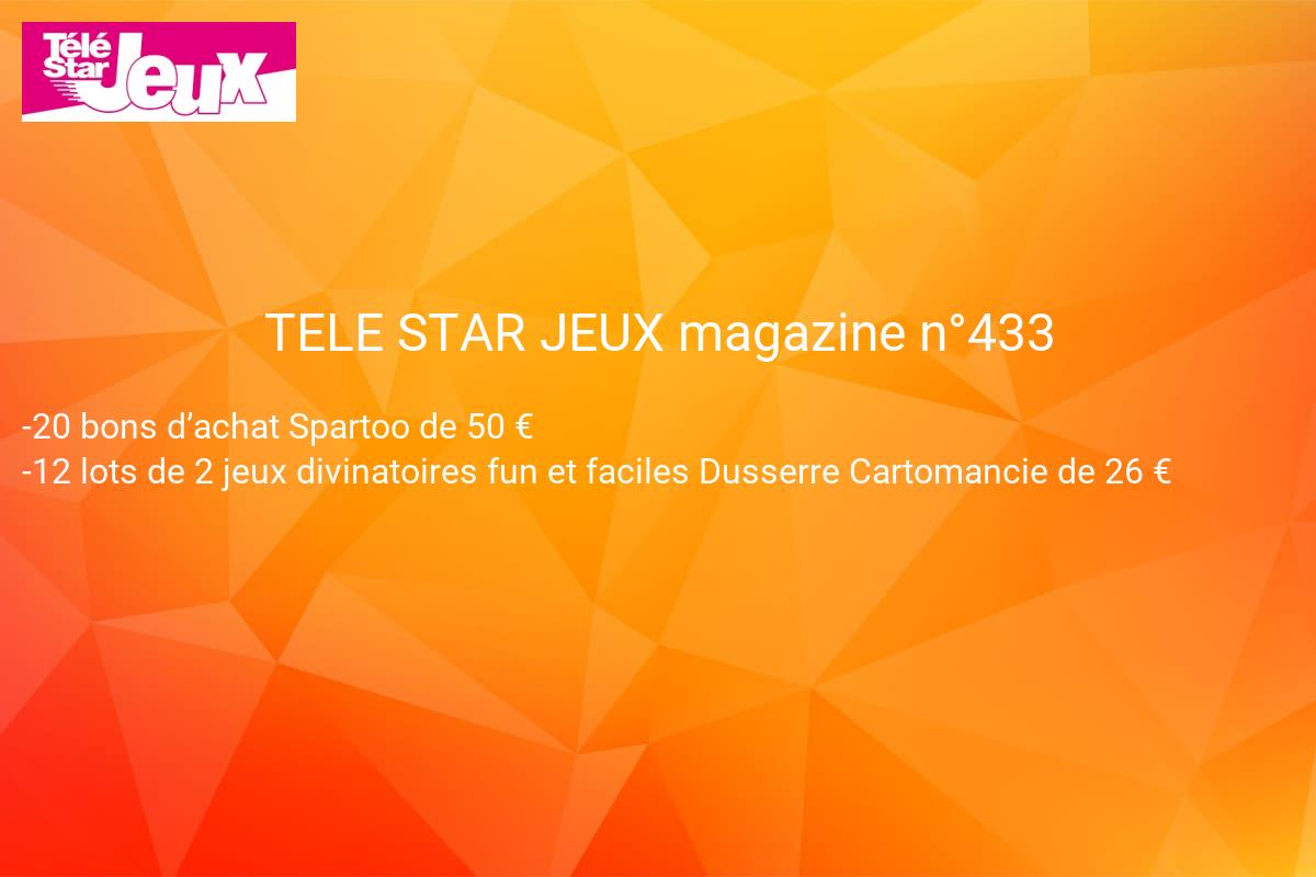 jeux concours TELE STAR JEUX