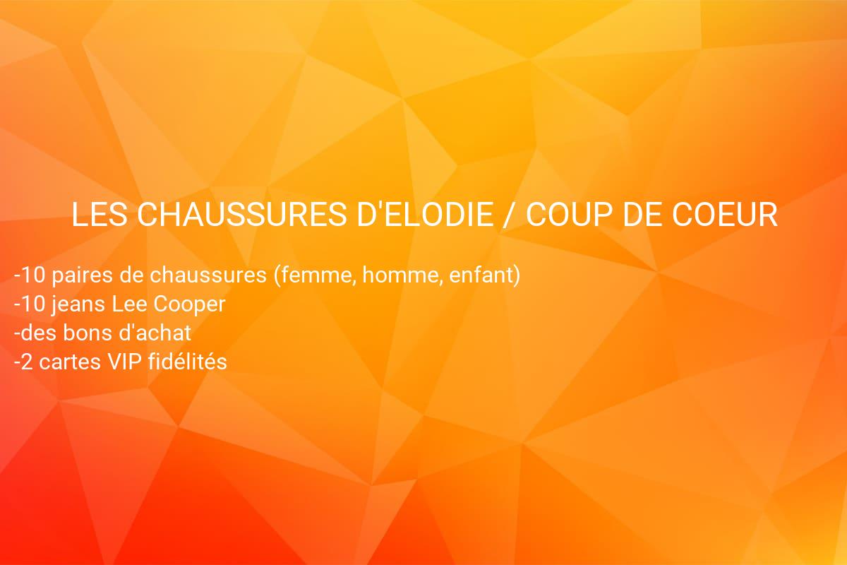 jeux concours LES CHAUSSURES D'ELODIE / COUP DE COEUR