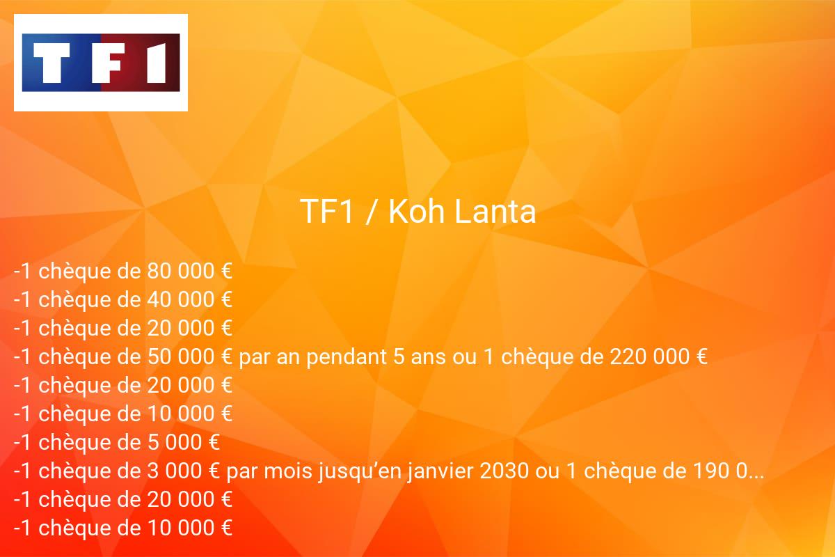 jeux concours TF1 