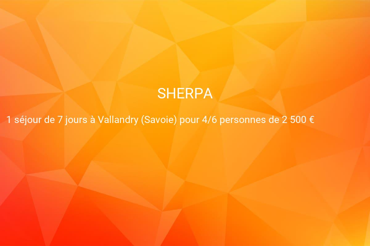 jeux concours SHERPA