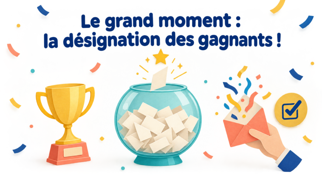 désignation des gagnants aux jeux concours